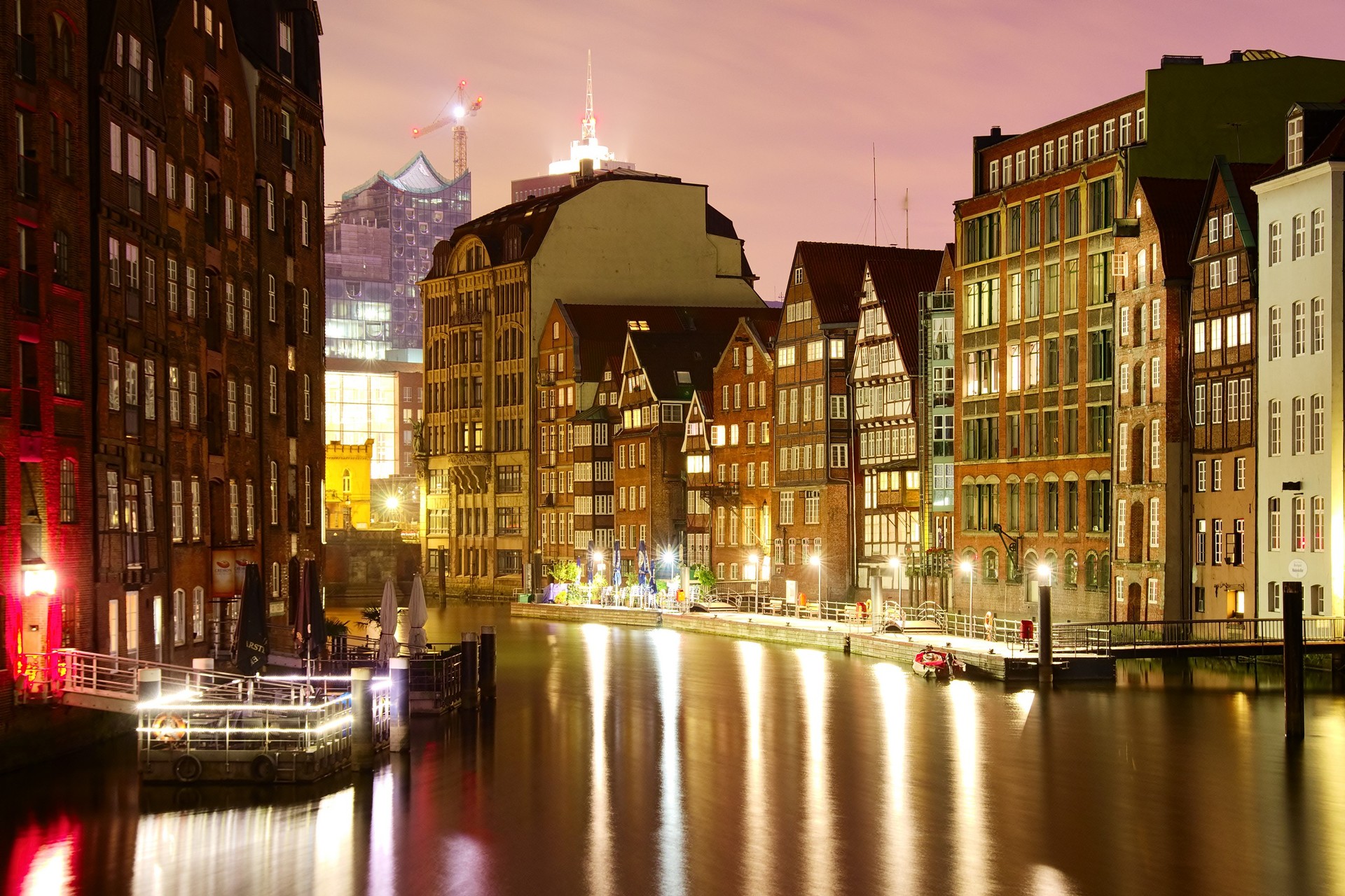 Nikolaifleet bei Nacht