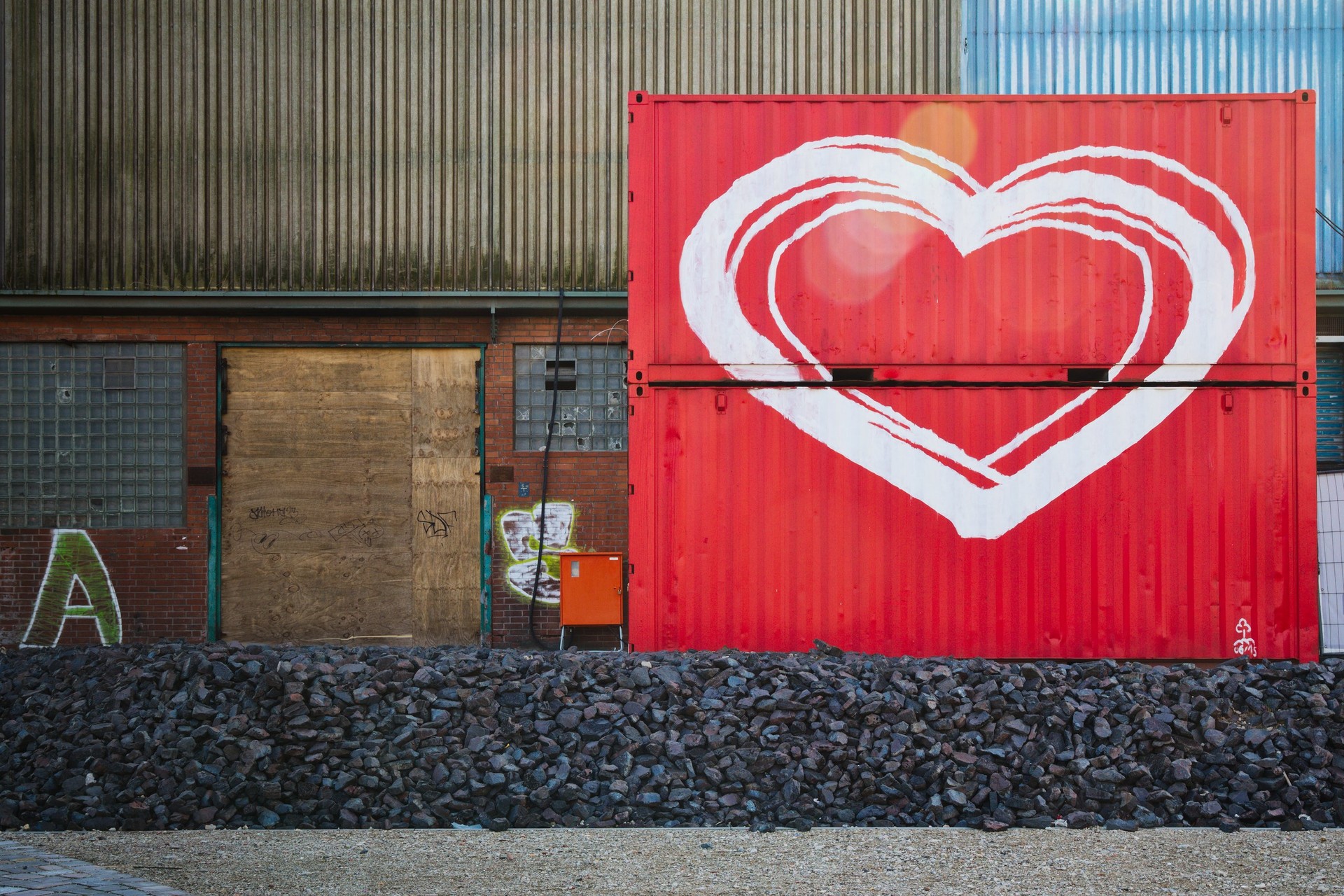 Container mit Herz